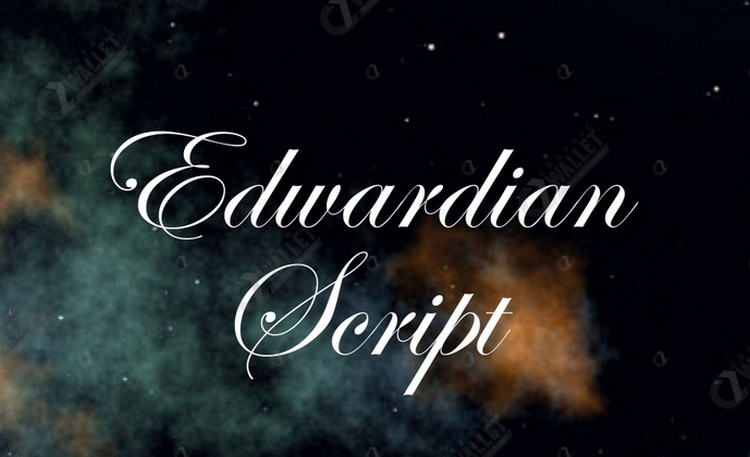 Edwardian Script ITC là một trong các font chữ hay dùng trong photoshop