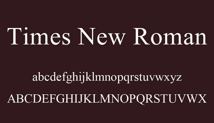 Times New Roman là một font chữ phổ biến và được sử dụng rộng rãi
